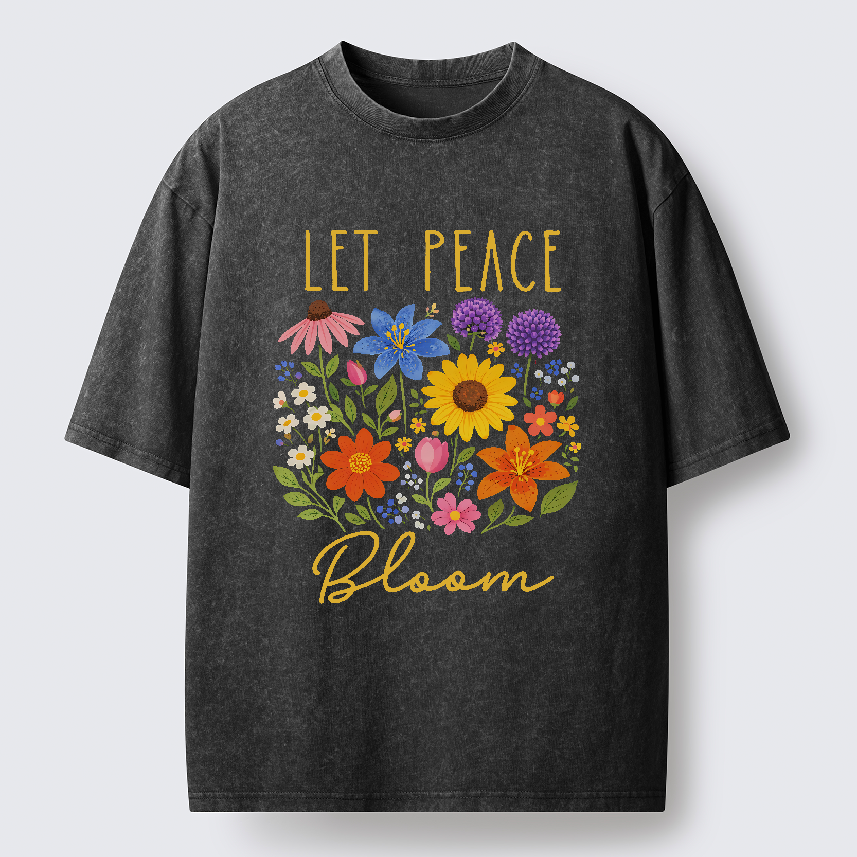 Tokyo-Tiger Let Peace Bloom Washed T-Shirt