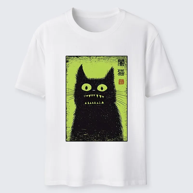 Tokyo-Tiger Spooky Black Cat Japanese Classic T-Shirt