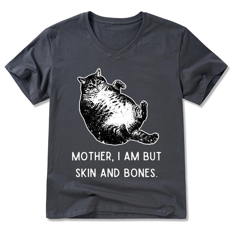 Tokyo-Tiger Overweight Cat And Its Doting Owner V-Neck Classic T-Shirt