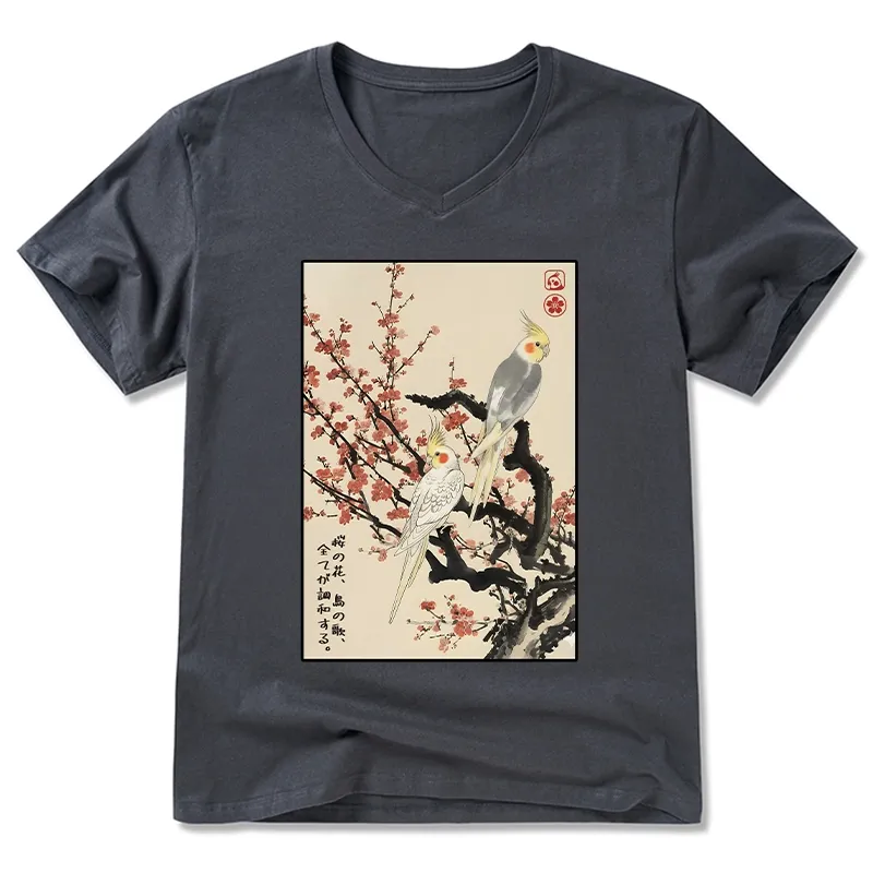 Tokyo-Tiger Whispers of Silent Blossoms V-Neck Classic T-Shirt