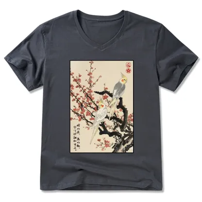 Tokyo-Tiger Whispers of Silent Blossoms V-Neck Classic T-Shirt
