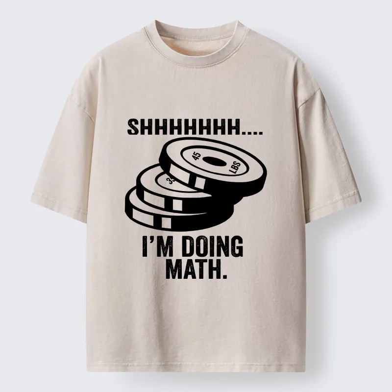 Tokyo-Tiger Shhh Im Calculating Weights Washed T-Shirt