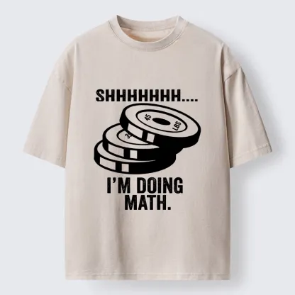 Tokyo-Tiger Shhh Im Calculating Weights Washed T-Shirt