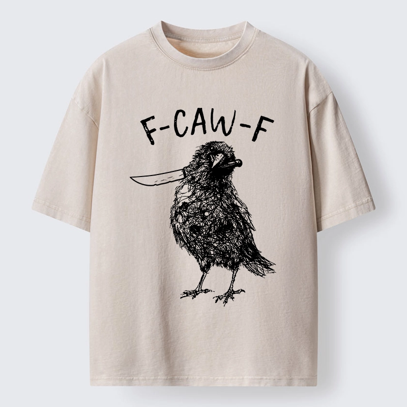 Tokyo-Tiger Angry Crow With A Knife Meme Washed T-Shirt