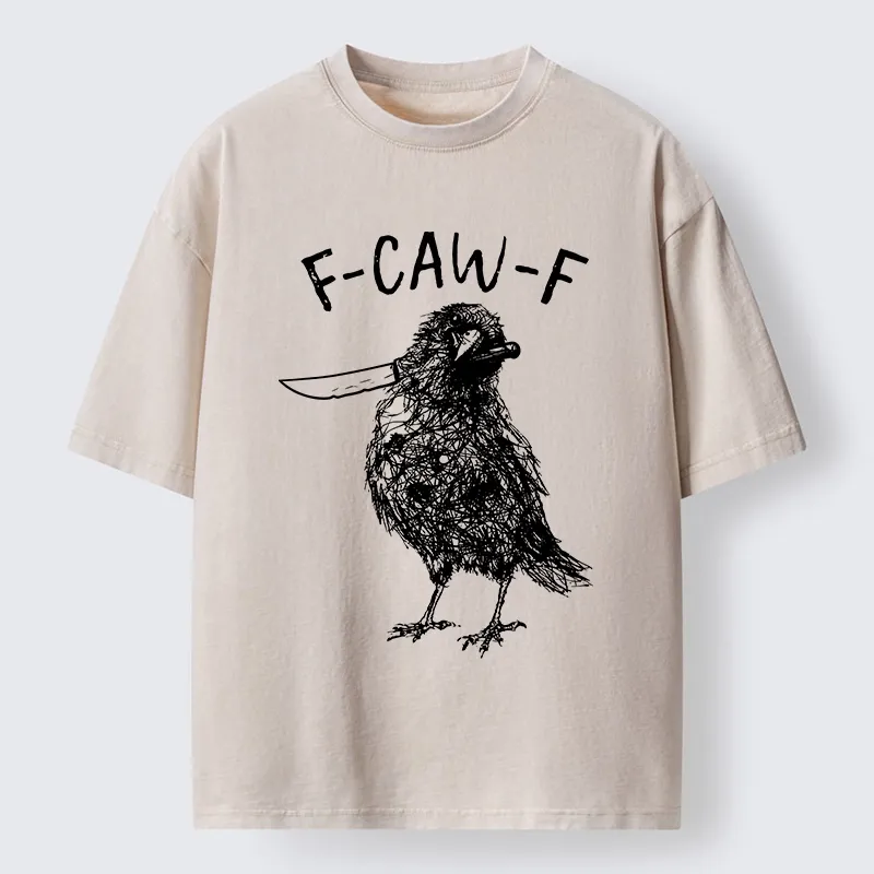 Tokyo-Tiger Angry Crow With A Knife Meme Washed T-Shirt Sale