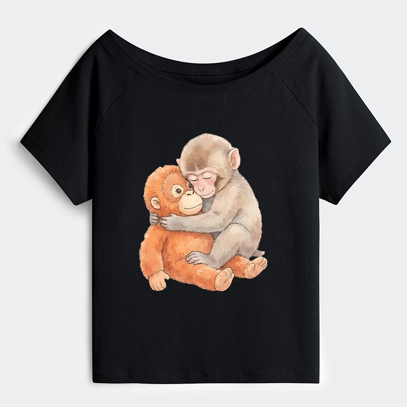 Tokyo-Tiger Poor Punch Off Shoulder T-Shirt