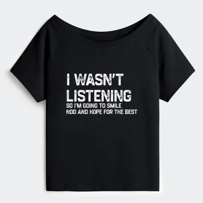 Tokyo-Tiger Indifferent To Everything Off Shoulder T-Shirt