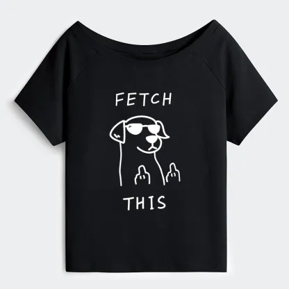 Tokyo-Tiger Rebellious Dog Off Shoulder T-Shirt