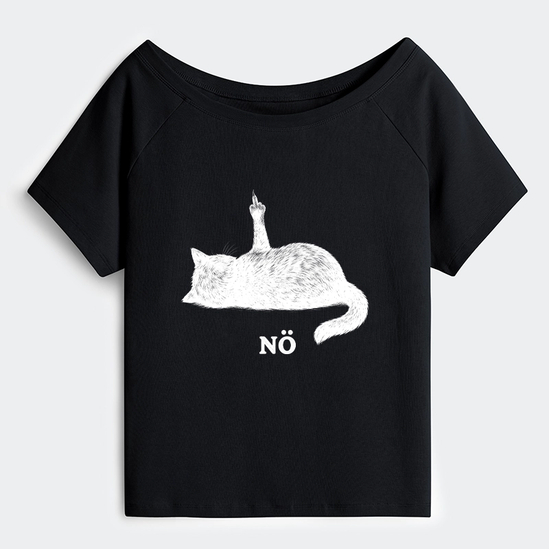 Tokyo-Tiger Cat Refused Off Shoulder T-Shirt