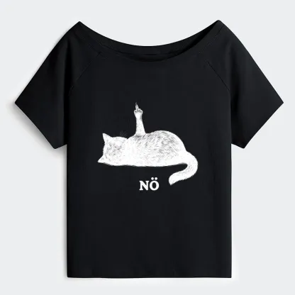 Tokyo-Tiger Cat Refused Off Shoulder T-Shirt