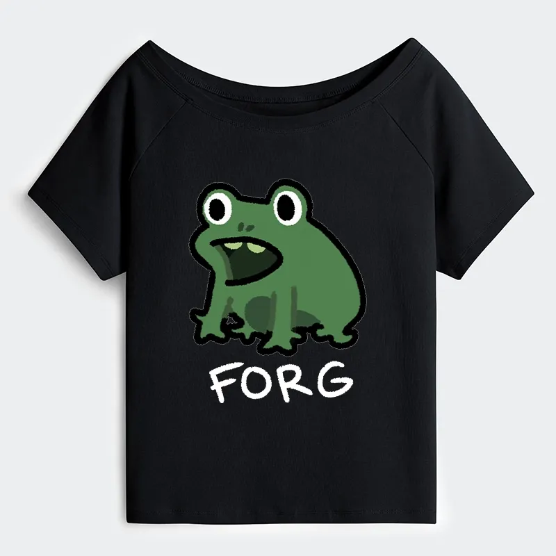 Tokyo-Tiger Funny Forg Japan Off Shoulder T-Shirt