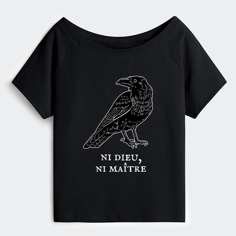 Tokyo-Tiger Crow Have A Strong Sense Of Self Off Shoulder T-Shirt
