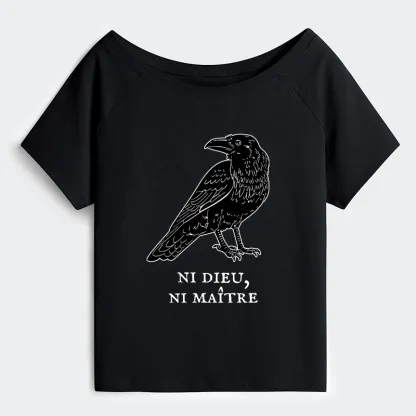 Tokyo-Tiger Crow Have A Strong Sense Of Self Off Shoulder T-Shirt