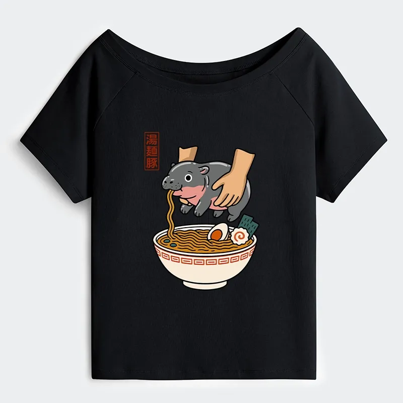 Tokyo-Tiger Noodles Got Me Off Shoulder T-Shirt