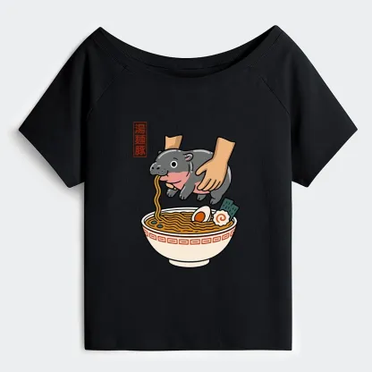 Tokyo-Tiger Noodles Got Me Off Shoulder T-Shirt