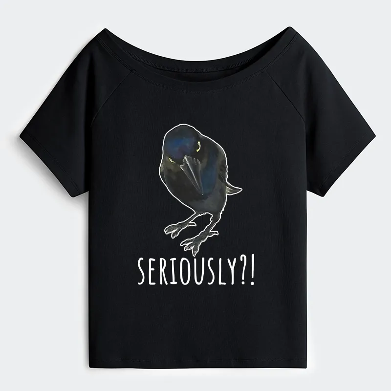 Tokyo-Tiger Raven's Question Off Shoulder T-Shirt Sale