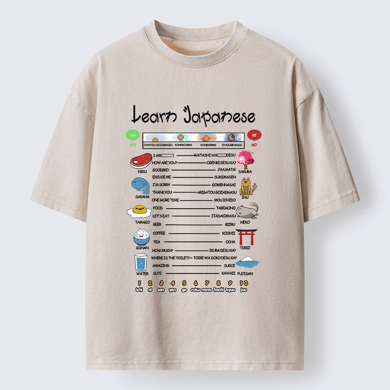 Tokyo-Tiger Japanese Culture Catalog Washed T-Shirt
