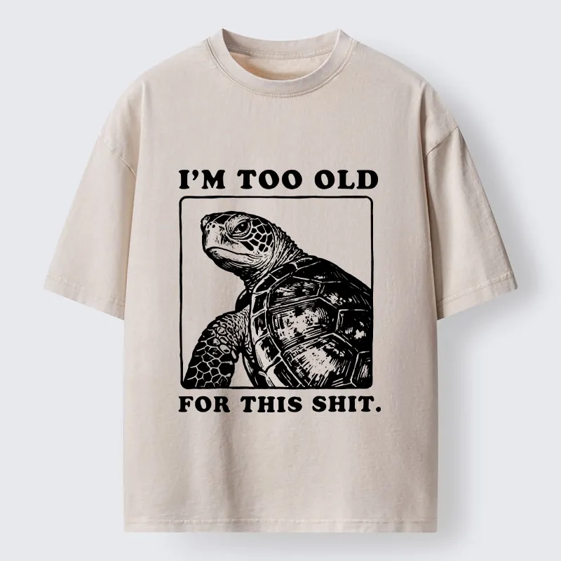 Tokyo-Tiger Turtle I Quit Meme Energy Washed T-Shirt