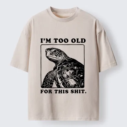 Tokyo-Tiger Turtle I Quit Meme Energy Washed T-Shirt
