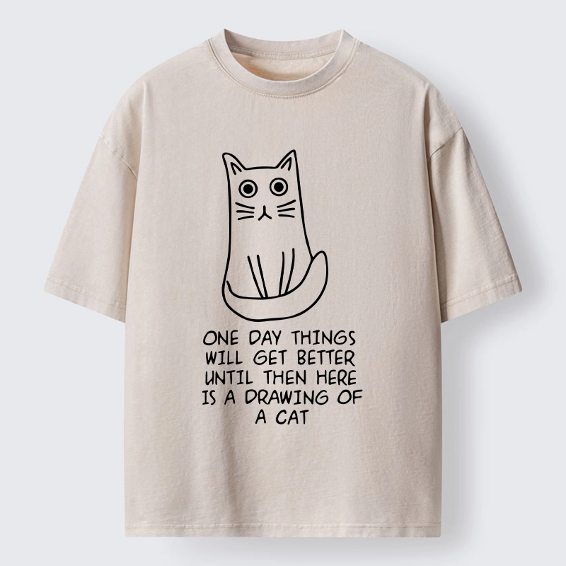 Tokyo-Tiger Cat Meme To Cheer You Up Washed T-Shirt