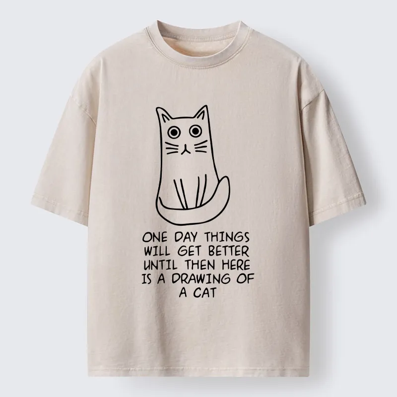 Tokyo-Tiger Cat Meme To Cheer You Up Washed T-Shirt Sale
