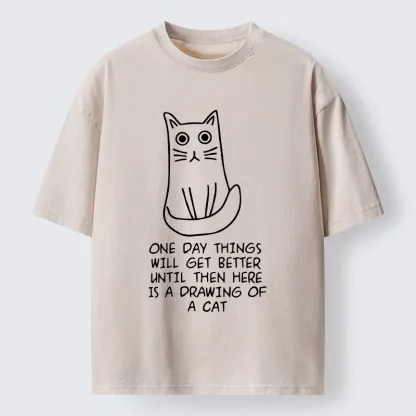 Tokyo-Tiger Cat Meme To Cheer You Up Washed T-Shirt