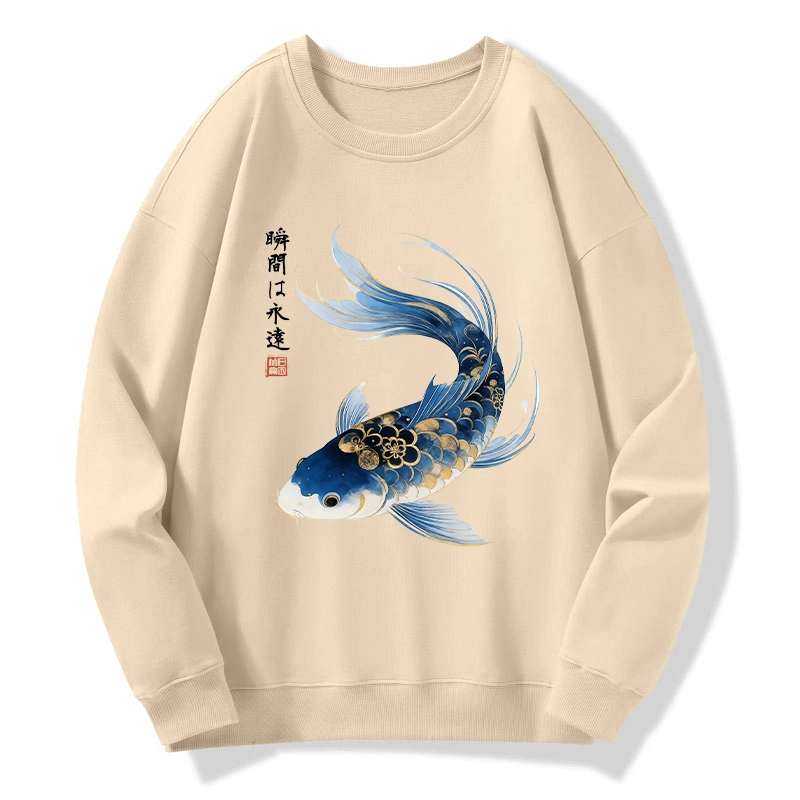 Tokyo-Tiger Elegant Koi Fish Watercolor Art Classic Sweatshirt