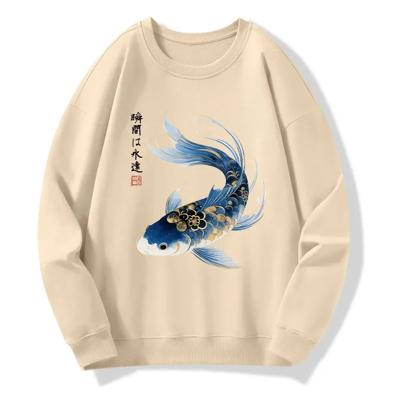 Tokyo-Tiger Elegant Koi Fish Watercolor Art Classic Sweatshirt