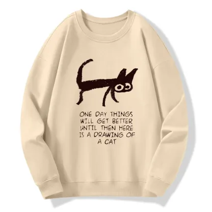 Tokyo-Tiger Cat Cheer Up Drawing Classic Sweatshirt