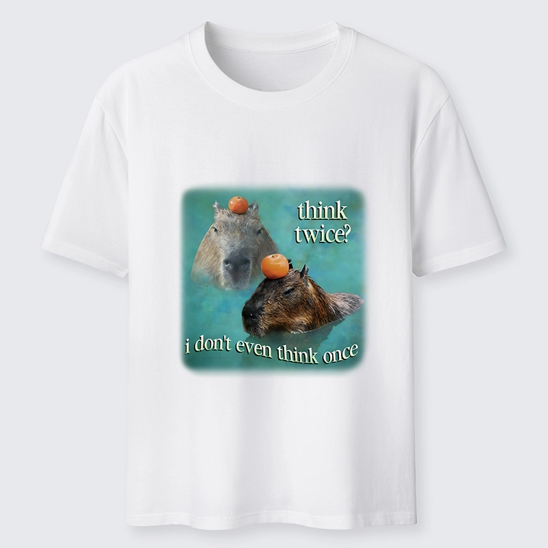 Tokyo-Tiger Capybara Think Twice Funny Meme Classic T-Shirt
