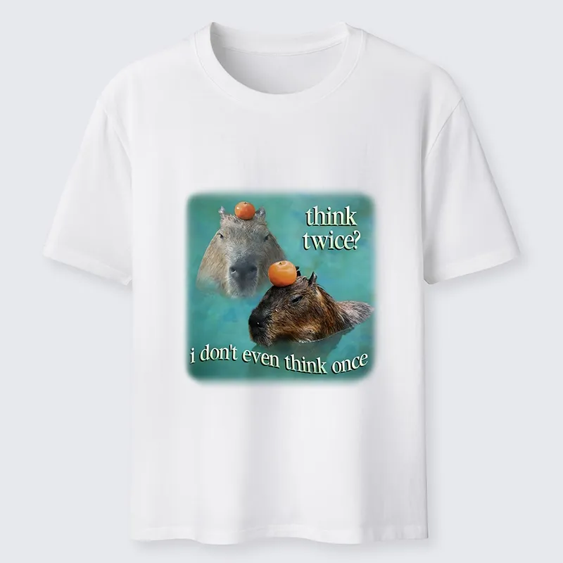 Tokyo-Tiger Capybara Think Twice Funny Meme Classic T-Shirt