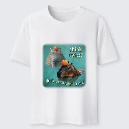 Tokyo-Tiger Capybara Think Twice Funny Meme Classic T-Shirt