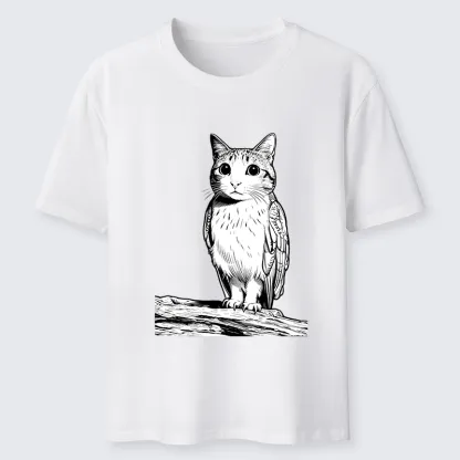 Tokyo-Tiger Funny Cat Owl Fusion Art Classic T-Shirt