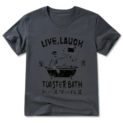 Tokyo-Tiger Funny Electric Shock Skeleton V-Neck Classic T-Shirt