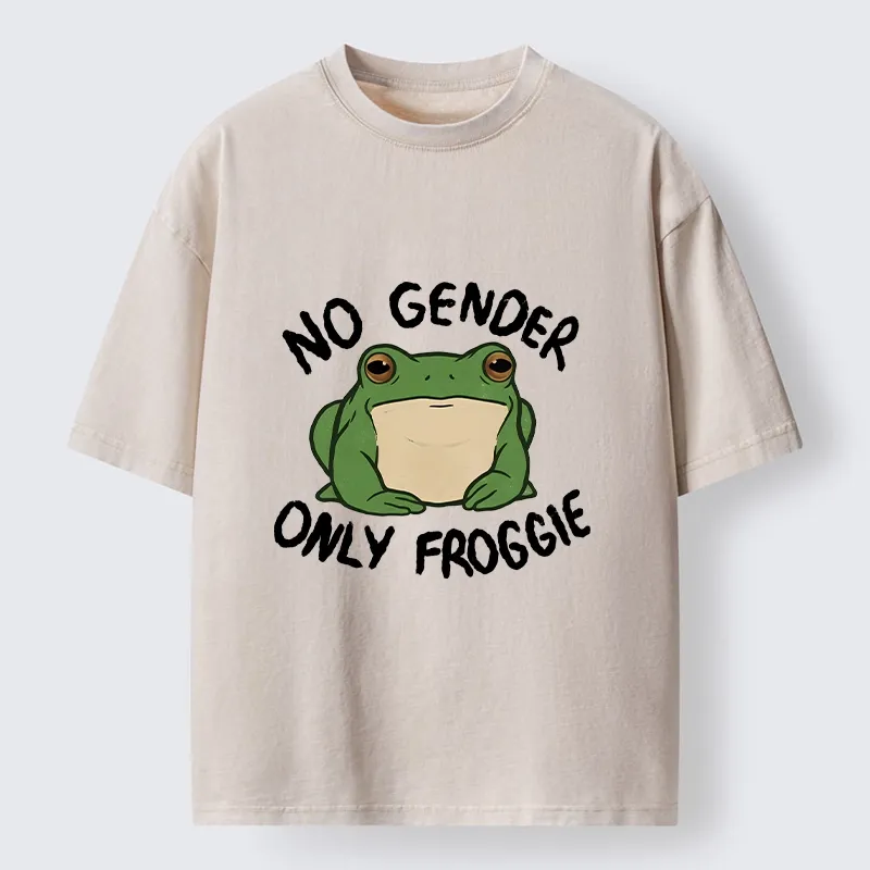 Tokyo-Tiger Funny Frog Declares Identity Freedom Washed T-Shirt Sale
