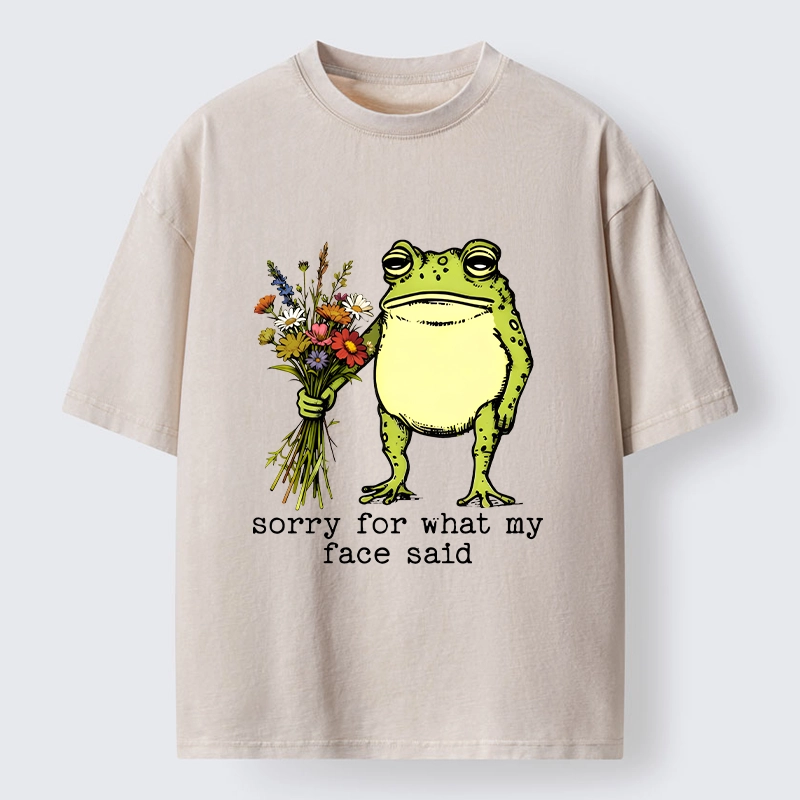 Tokyo-Tiger Frog Sorry Mode Activated Washed T-Shirt