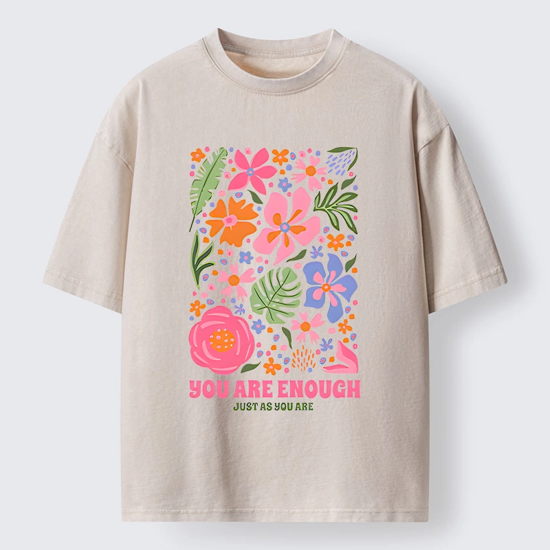 Tokyo-Tiger Flower Power Says You Got This Washed T-Shirt