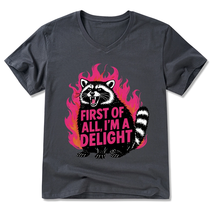 Tokyo-Tiger Angry Raccoon Funny V-Neck Classic T-Shirt