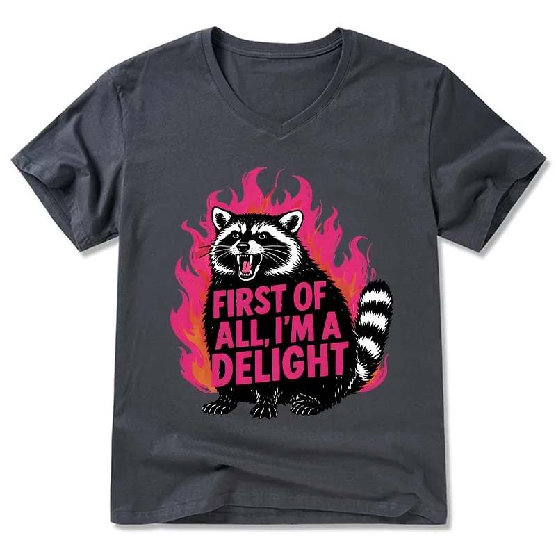 Tokyo-Tiger Angry Raccoon Funny V-Neck Classic T-Shirt