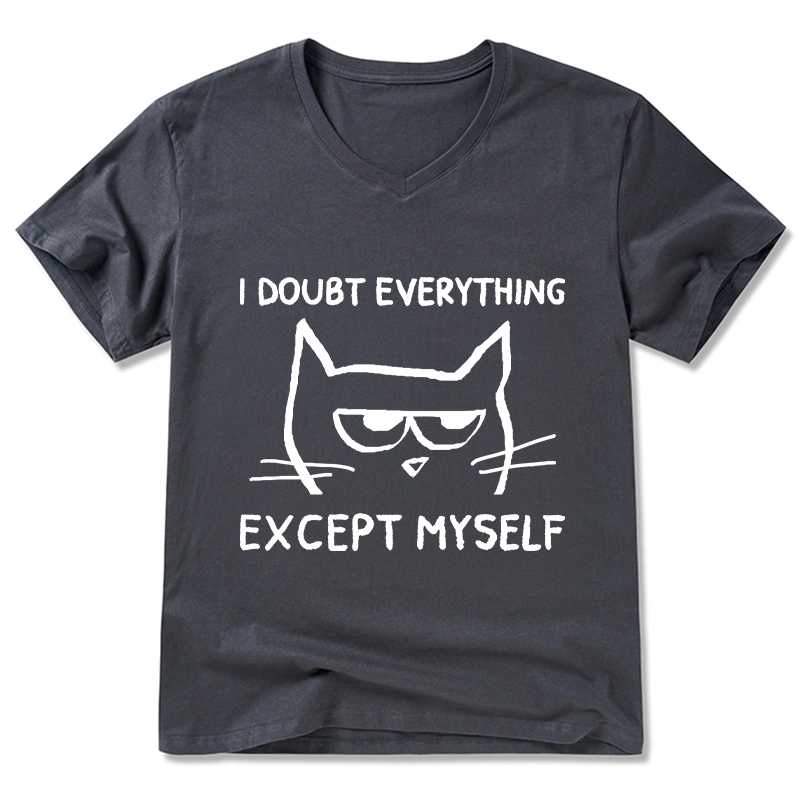 Tokyo-Tiger Confident Kitten V-Neck Classic T-Shirt