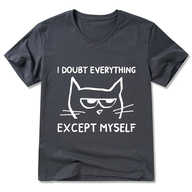 Tokyo-Tiger Confident Kitten V-Neck Classic T-Shirt