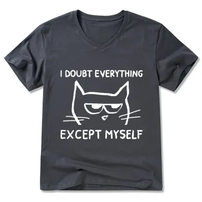 Tokyo-Tiger Confident Kitten V-Neck Classic T-Shirt