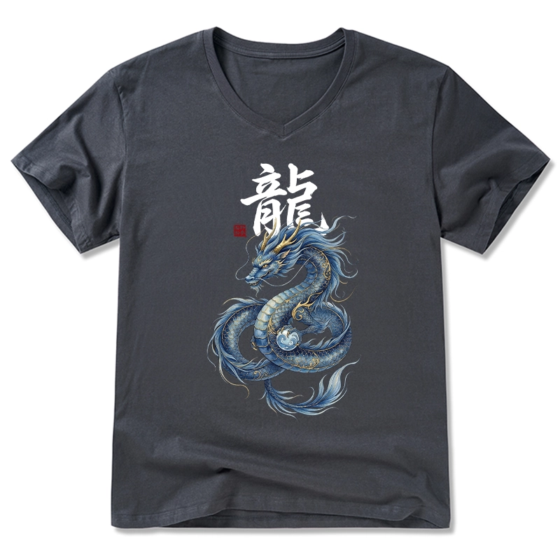 Tokyo-Tiger Mythic Blue Dragon V-Neck Classic T-Shirt