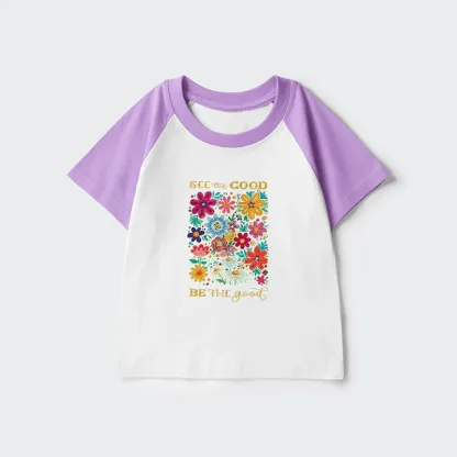 Tokyo-Tiger Flower：See The Good Be The Good Kids Raglan T-shirt