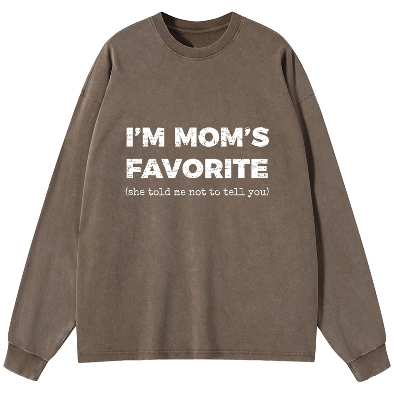 Tokyo-Tiger Mother's Day Jokes Washed Long Sleeve T-Shirt