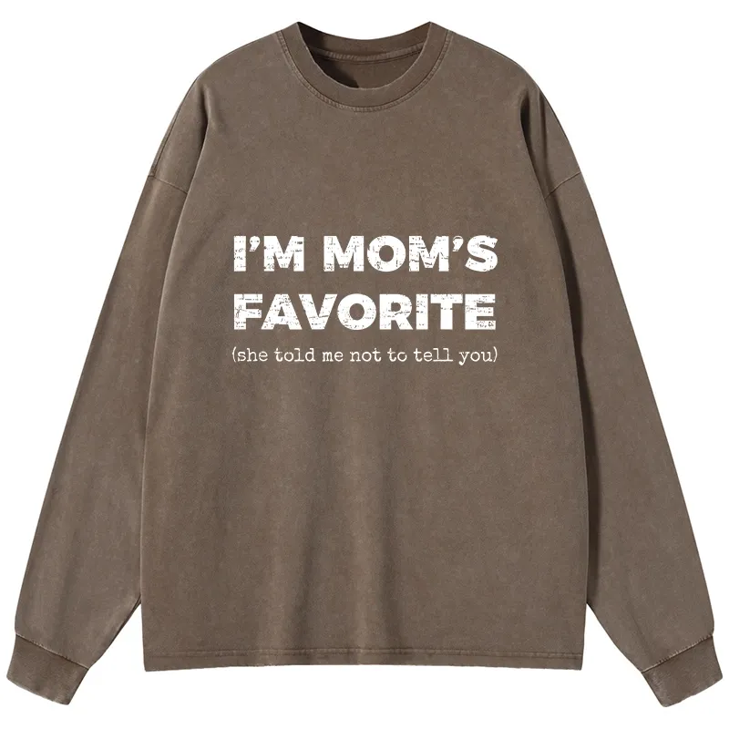 Tokyo-Tiger Mother's Day Jokes Washed Long Sleeve T-Shirt