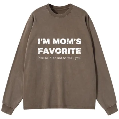 Tokyo-Tiger Mother's Day Jokes Washed Long Sleeve T-Shirt