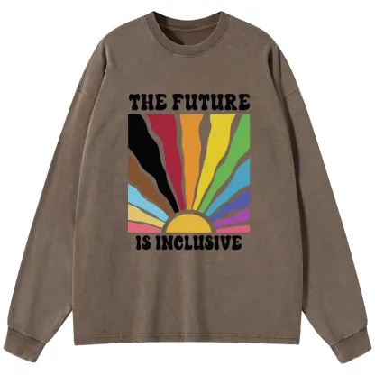 Tokyo-Tiger Pride Future Is Inclusive Washed Long Sleeve T-Shirt