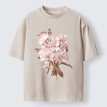 Tokyo-Tiger Let Every Sakura Bloom Washed T-Shirt
