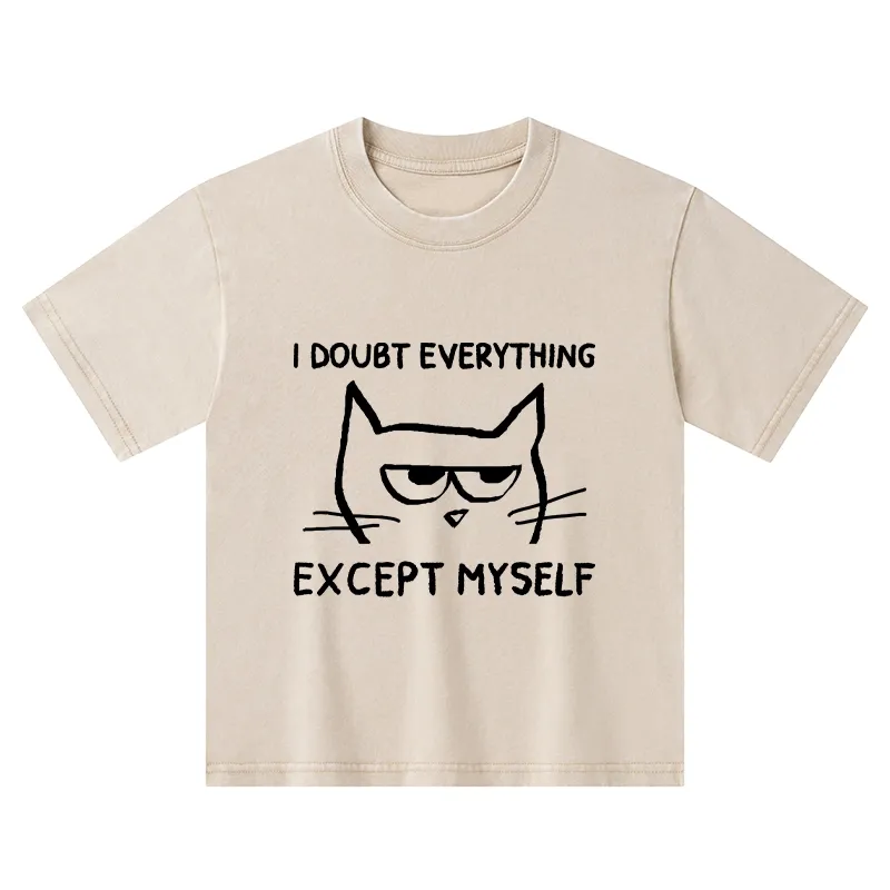 Tokyo-Tiger Confident Kitten Kids Washed T-Shirt Sale